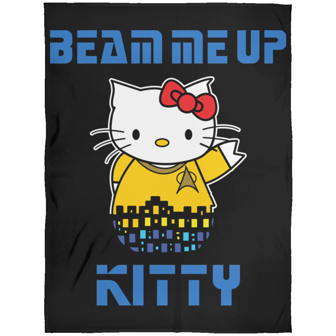 ArtichokeUSA Custom Design. Beam Me Up Kitty. Fan Art / Parody. Fleece Blanket 60x80