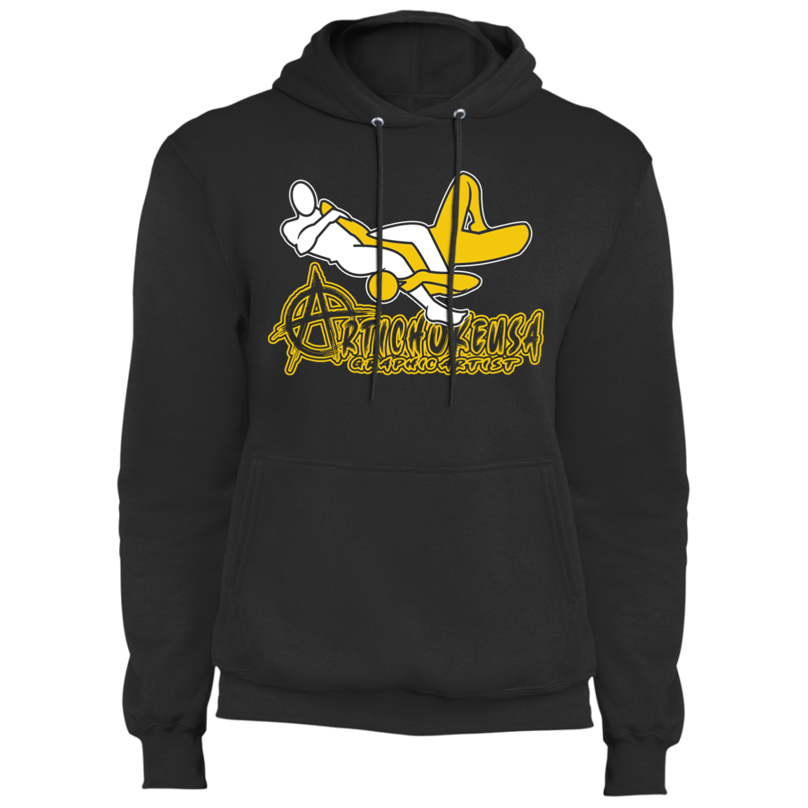 ArtichokeUSA Custom Design #54. Artichoke USArmbar. US Army Parody. Fleece Pullover Hoodie