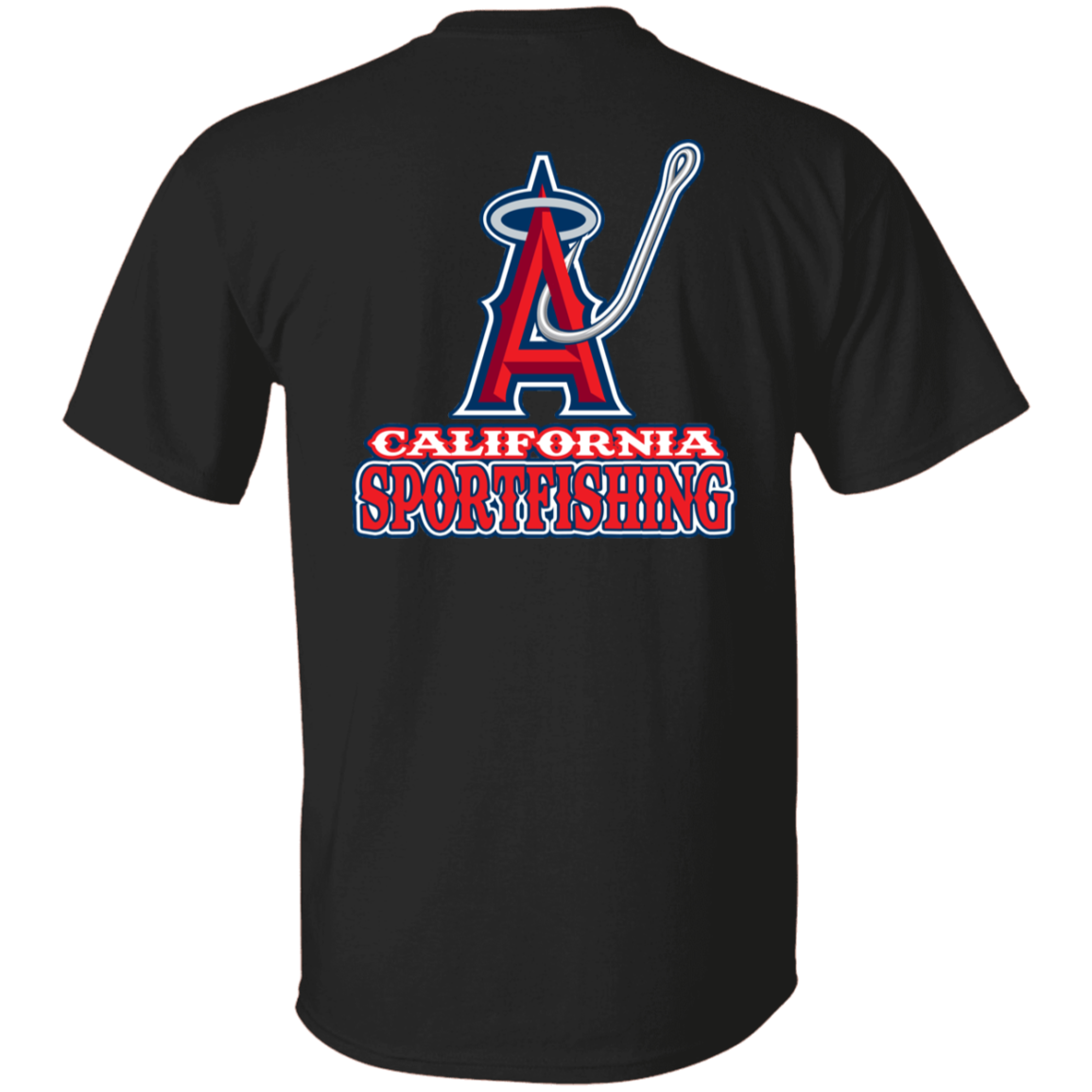 ArtichokeUSA Custom Design. Anglers. Southern California Sports Fishing. Los Angeles Angels Parody. Youth 5.3 oz 100% Cotton T-Shirt