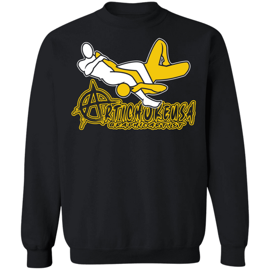 ArtichokeUSA Custom Design #54. Artichoke USArmbar. US Army Parody. Crewneck Pullover Sweatshirt