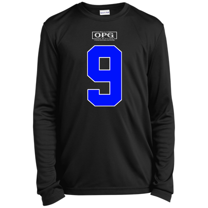 OPG Custom Design #17. Back 9. Youth 100% Polyester Long Sleeve Tee