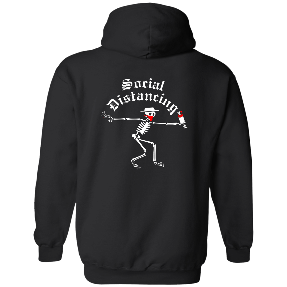 ArtichokeUSA Custom Design. Social Distancing. Social Distortion Parody. Zip Up Hooded Sweatshirt