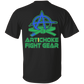 Artichoke Fight Gear Custom Design #5. BJJ MLB Brazil Flag Colors. Parody v2. Men's 100% Cotton T-Shirt