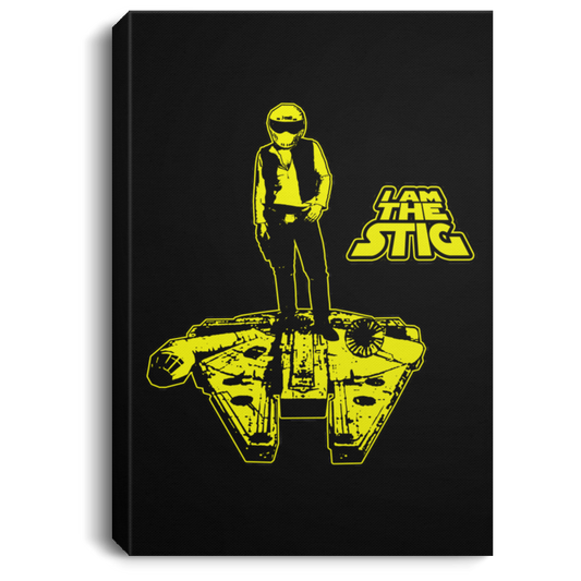 ArtichokeUSA Custom Design #39. Solo Stig - Stig/Star Wars Parody. TV Music Movies. Portrait Canvas .75in Frame