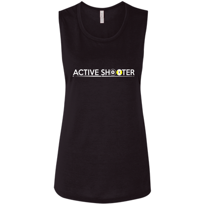 The GHOATS Custom Design #1. Active Shooter. Ladies' Flowy Muscle Tank