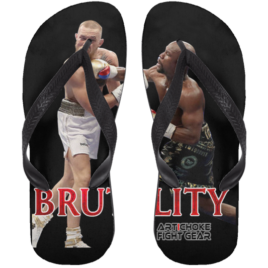 Artichoke Fight Gear Custom Design #5. Brutality! Adult Flip Flops