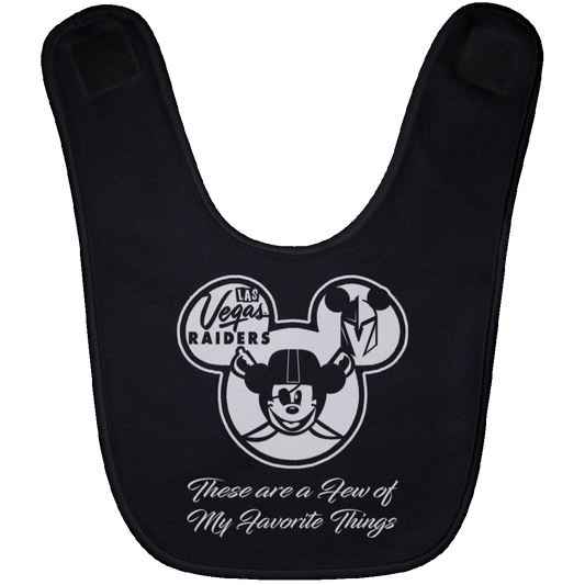 ArtichokeUSA Custom Design. Las Vegas Raiders & Mickey Mouse Mash Up. Fan Art. Parody. Baby Bib