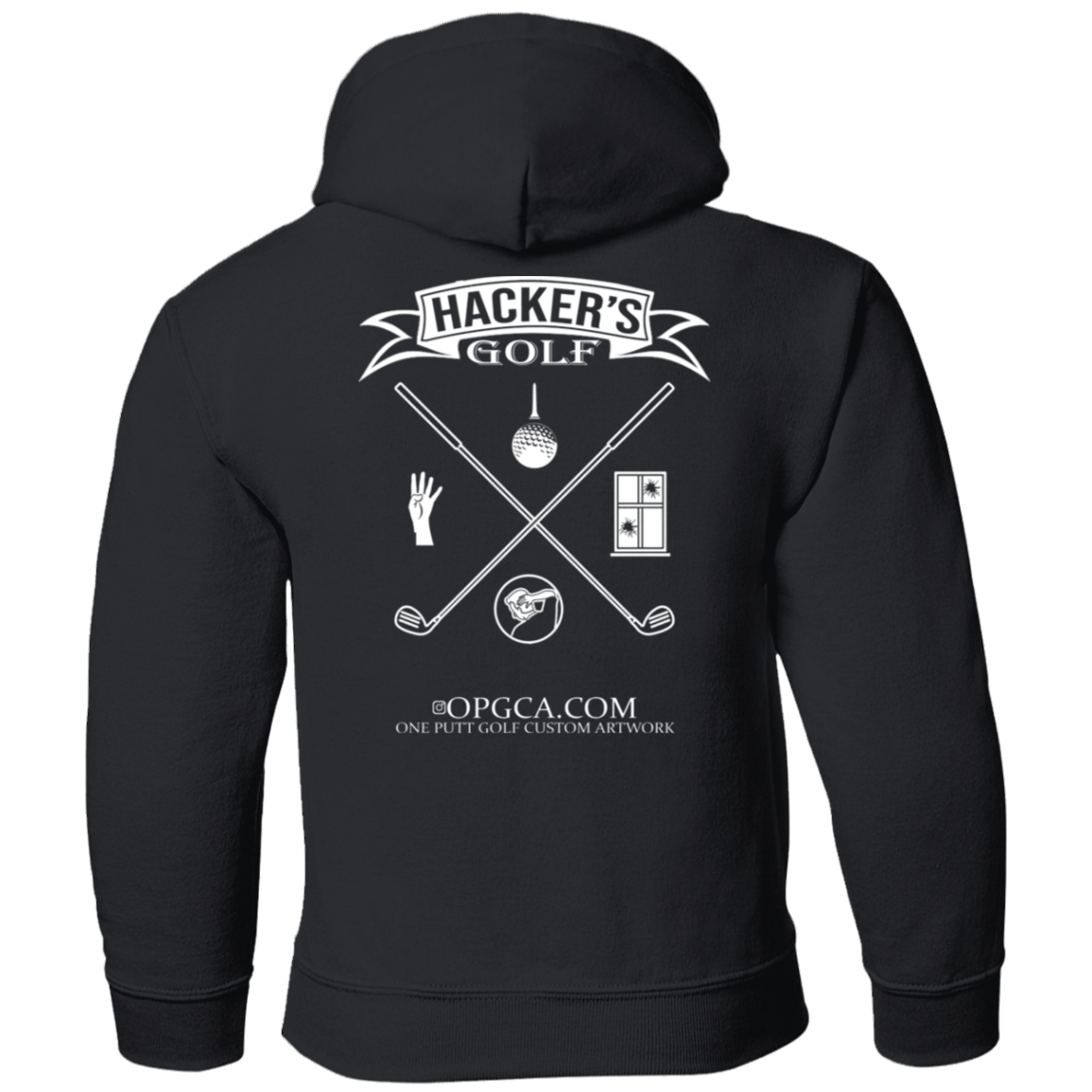 OPG Custom Design #20. 1st Annual Hackers Golf Tournament. Youth Boys Pullover