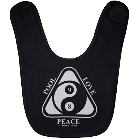 The GHOATS Custom Design #9. Ying Yang. Pool Love Peace. Baby Bib