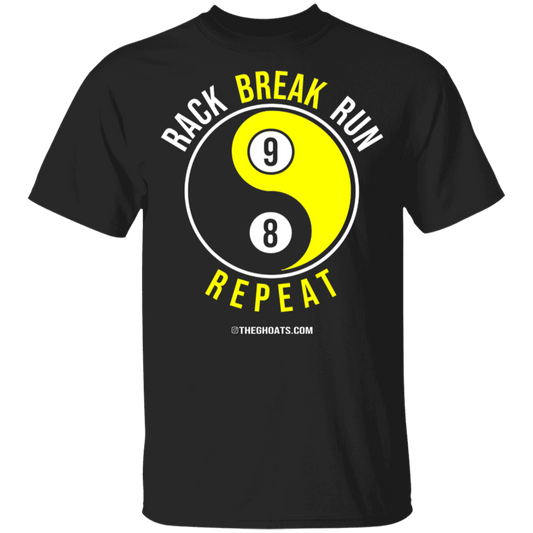 The GHOATS Custom Design #7. Rack Break Run Repeat. Ying Yang. Youth Basic 100% Cotton T-Shirt