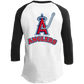 ArtichokeUSA Custom Design. Anglers. Southern California Sports Fishing. Los Angeles Angels Parody. Youth 3/4 Raglan Sleeve Shirt