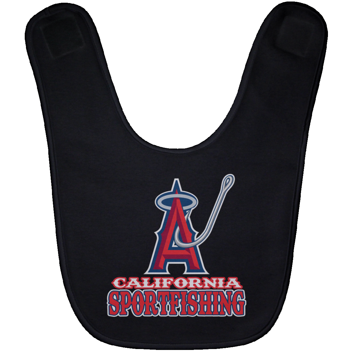 ArtichokeUSA Custom Design. Anglers. Southern California Sports Fishing. Los Angeles Angels Parody. Baby Bib