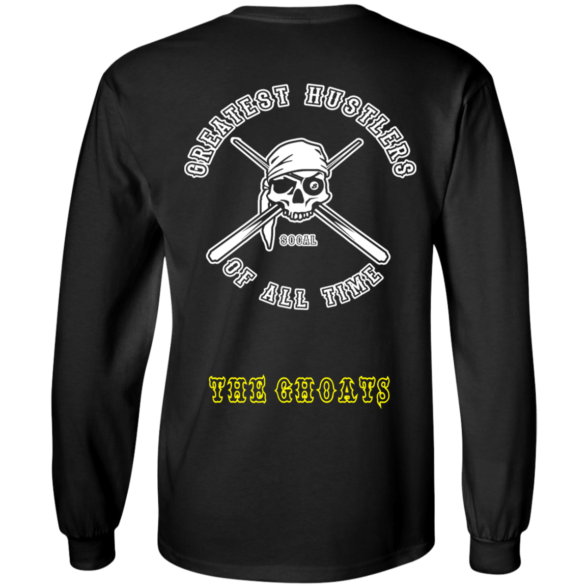 The GHOATS Custom Design. #4 Motorcycle Club Style. Ver 1/2. Long Sleeve Cotton T-Shirt