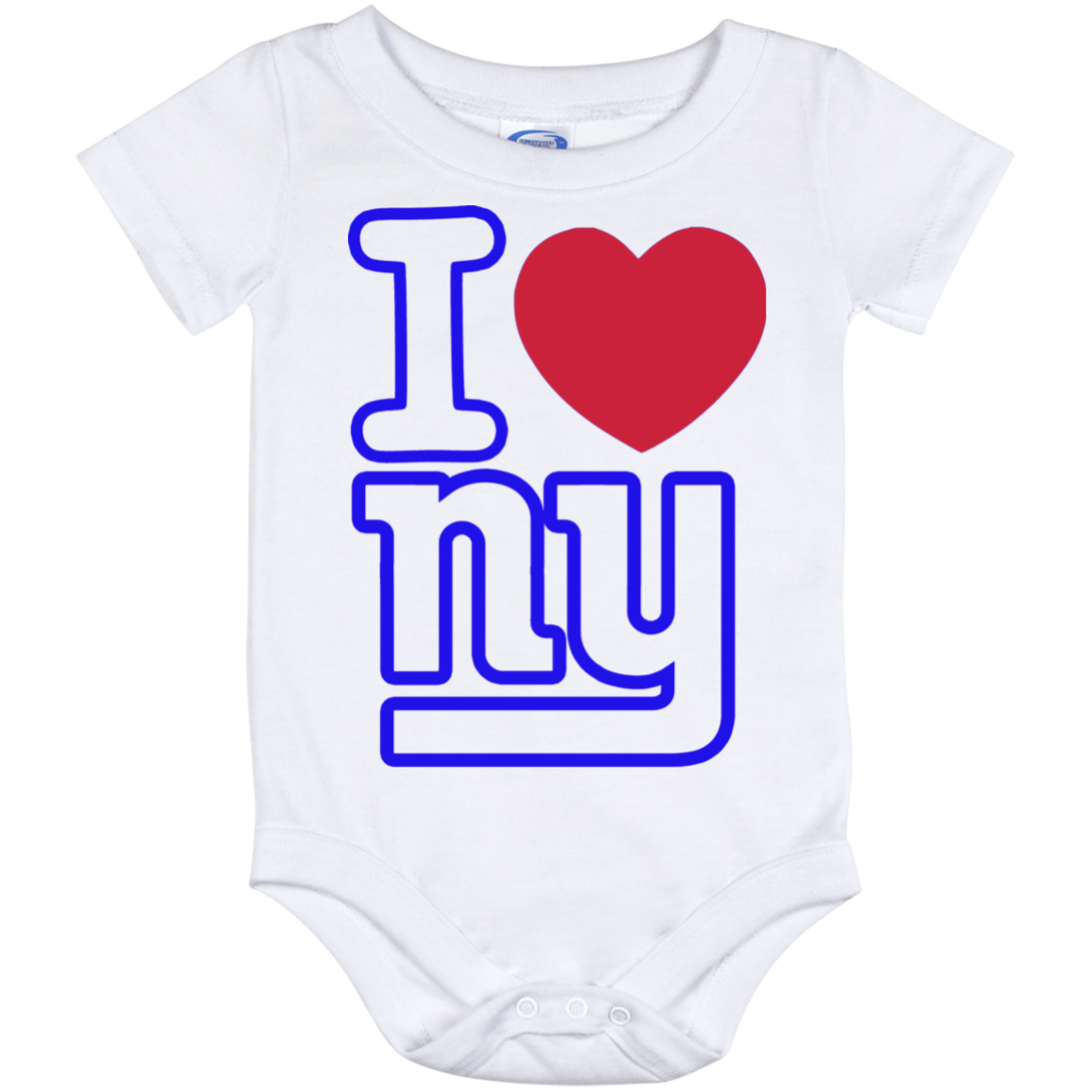 ArtichokeUSA Custom Design. I heart New York Giants. NY Giants Football Fan Art. Baby Onesie 12 Month