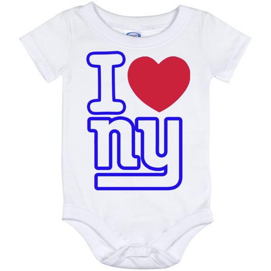 ArtichokeUSA Custom Design. I heart New York Giants. NY Giants Football Fan Art. Baby Onesie 12 Month