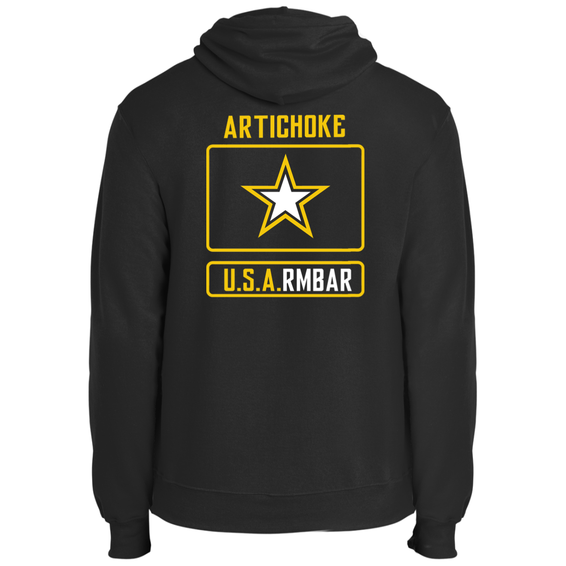 ArtichokeUSA Custom Design #54. Artichoke USArmbar. US Army Parody. Fleece Pullover Hoodie