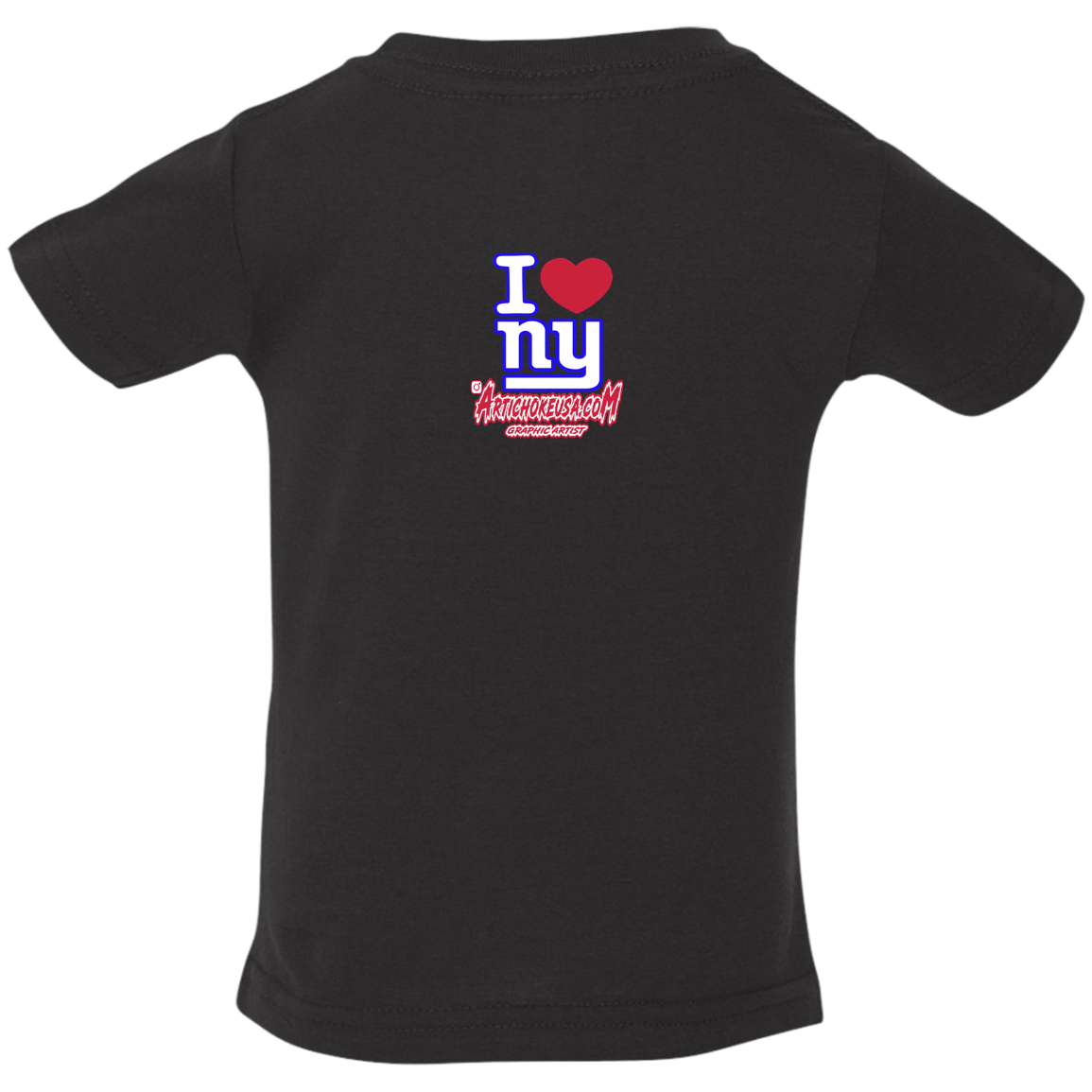 rtichokeUSA Custom Design. I heart New York Giants. NY Giants Football Fan Art. Infant Jersey T-Shirt