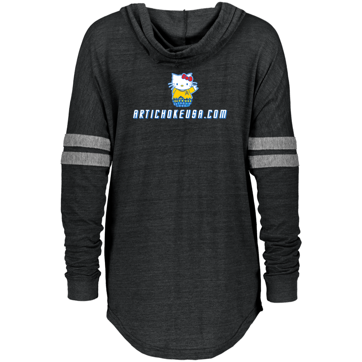 ArtichokeUSA Custom Design. Beam Me Up Kitty. Fan Art / Parody. Ladies' Hooded Low Key Pullover