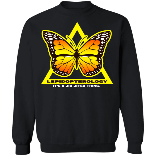 Artichoke Fight Gear Custom Design #7. Lepidopterology: The study of butterflies and moths. Butterfly Guard. It's a Jiu Jitsu Thing. Crewneck Sweatshirt