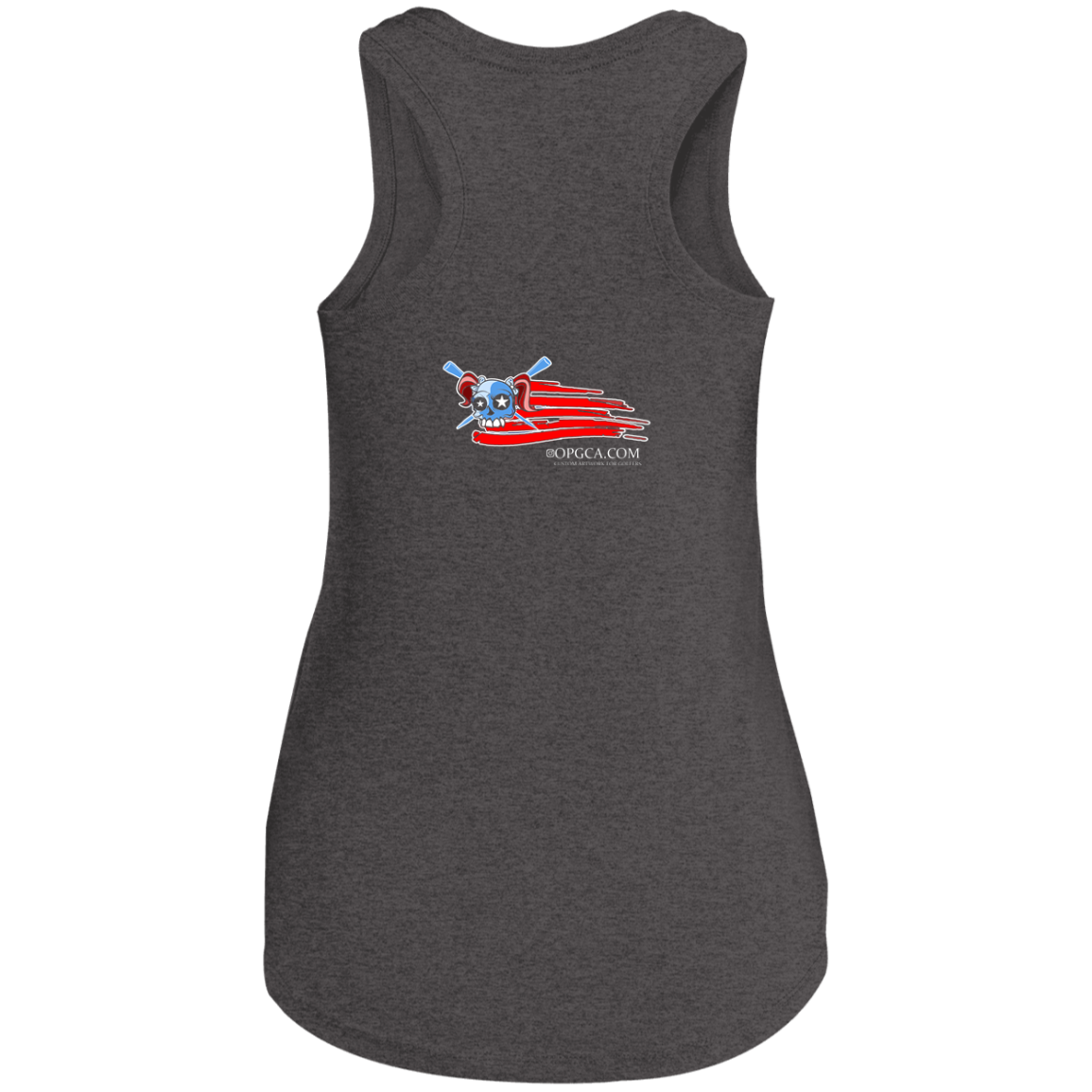 OPG Custom Design #12. American Golfer. Female Edition. Ladies' Perfect Tri Racerback Tank