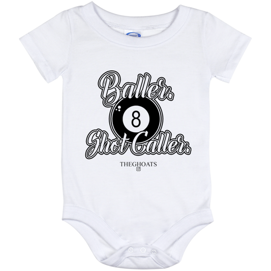 The GHOATS Custom Design #2. Baller. Shot Caller. Baby Onesie 12 Month