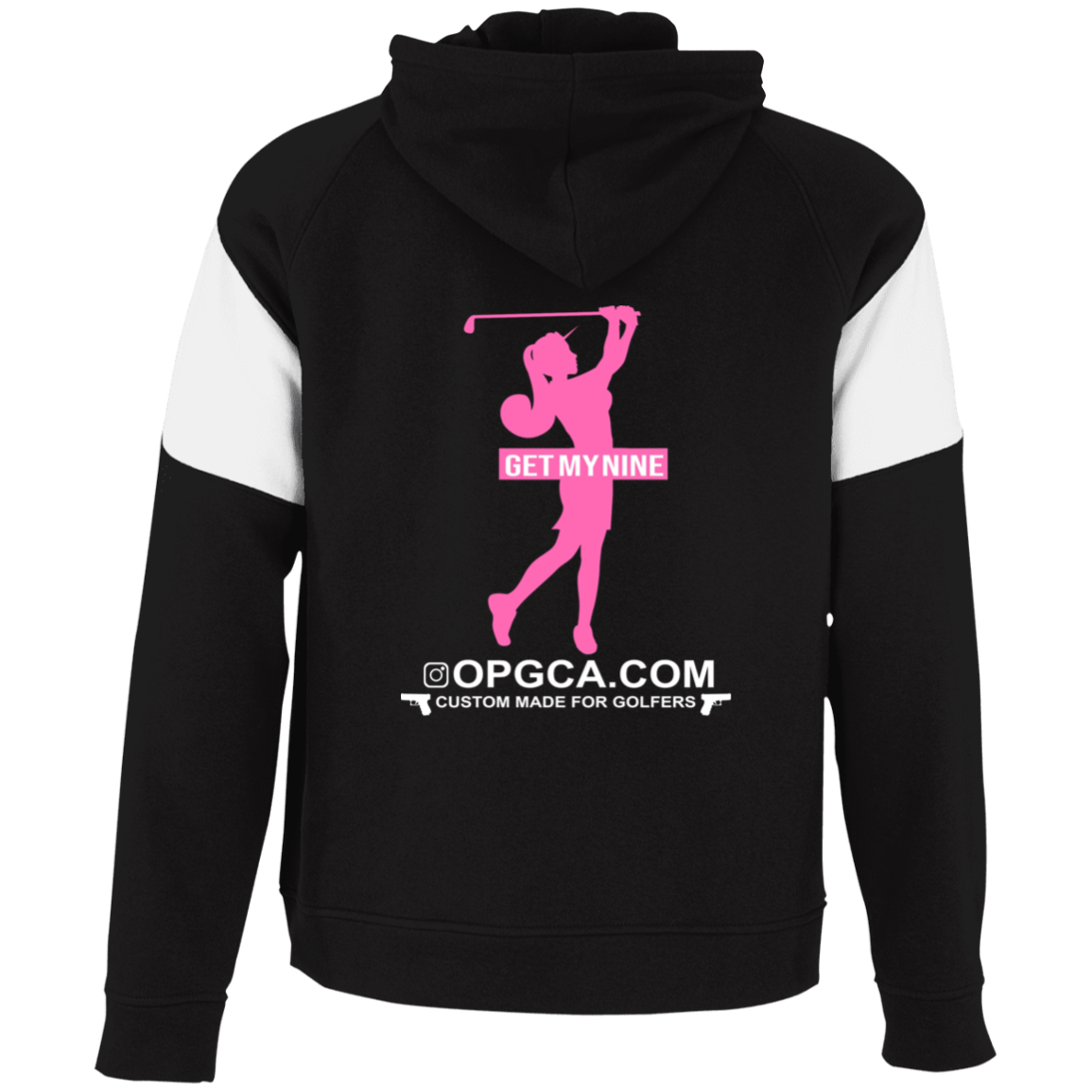 OPG Custom Design #16. Get My Nine. Female Version. Youth Athletic Colorblock Fleece Hoodie