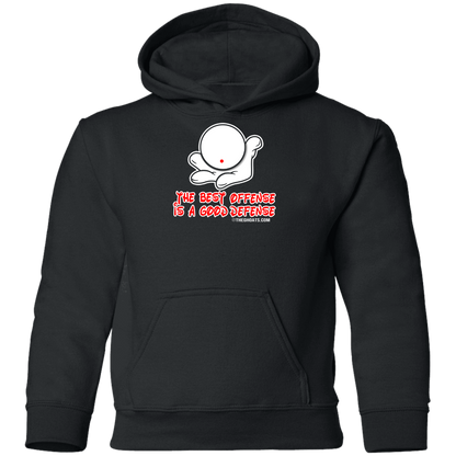 The GHOATS Custom Design #5. The Best Offense is a Good Defense. Youth Pullover Hoodie