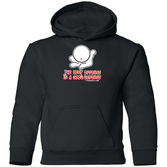 The GHOATS Custom Design #5. The Best Offense is a Good Defense. Youth Pullover Hoodie