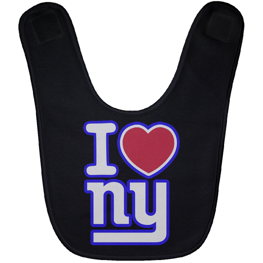 rtichokeUSA Custom Design. I heart New York Giants. NY Giants Football Fan Art. Baby Bib