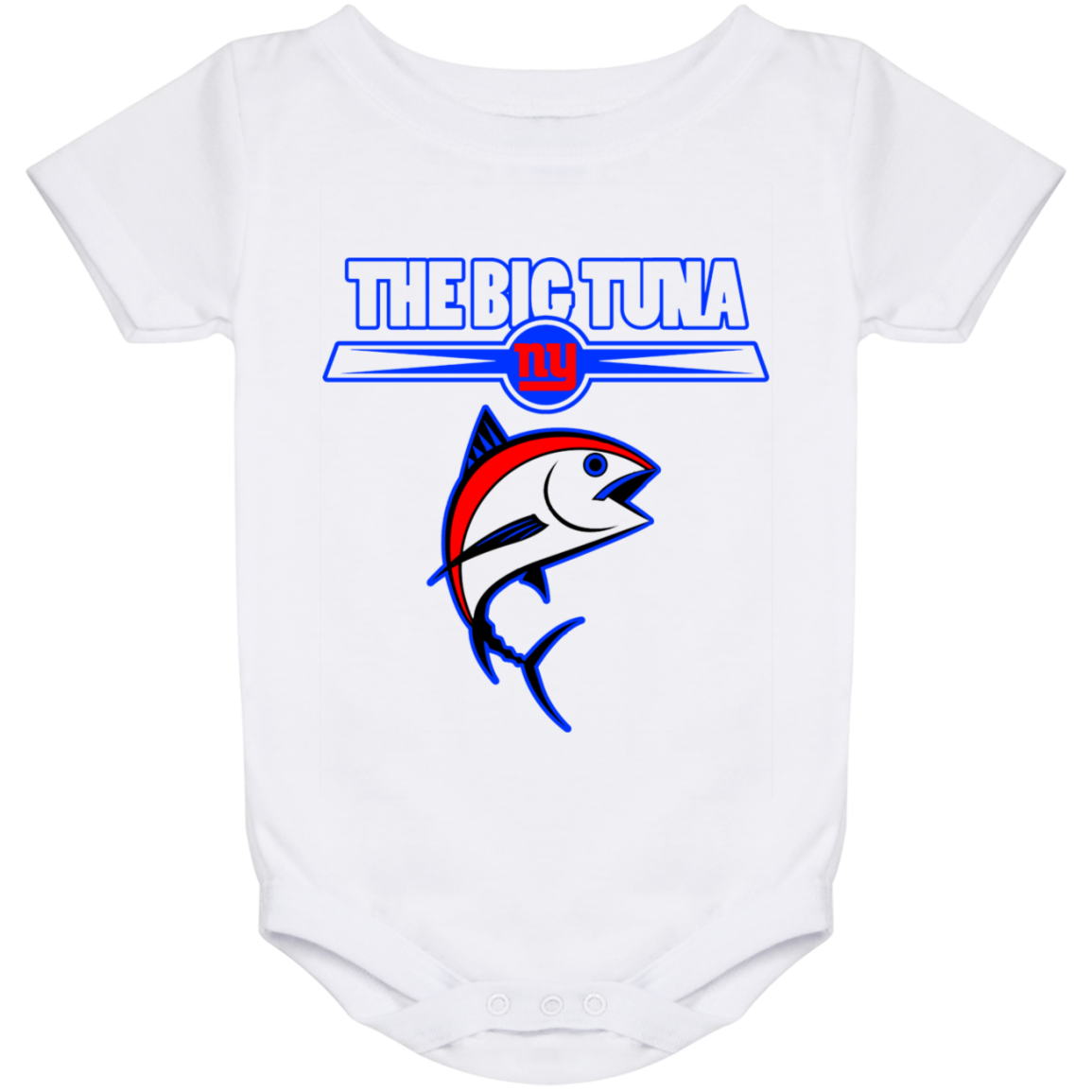 ArtichokeUSA Custom Design. The Big Tuna. Bill Parcell Tribute. NY Giants Fan Art. Baby Onesie 24 Month