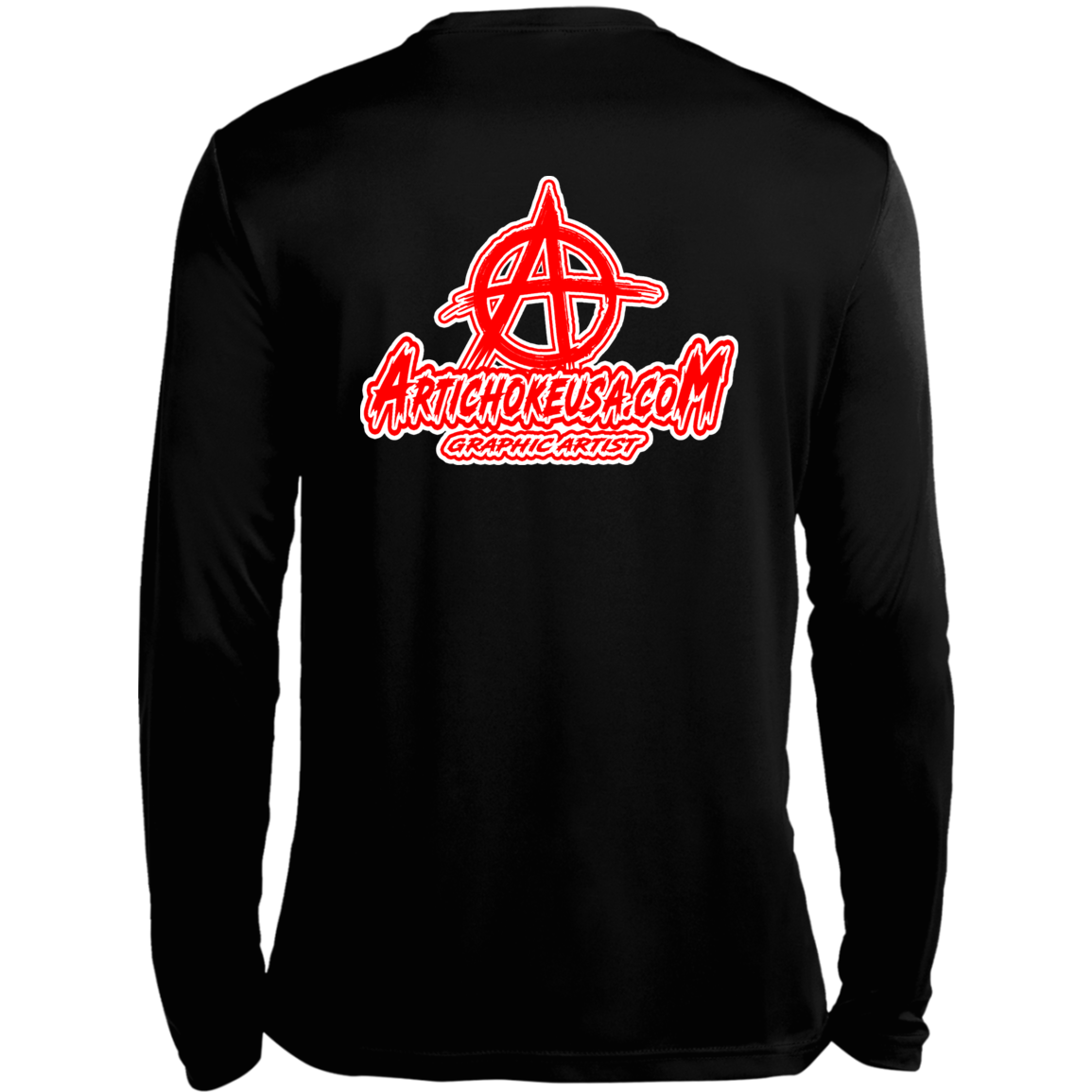 ArtichokeUSA Custom Design. Metallica Style Logo. Let's Make One For Your Project. Long Sleeve Moisture-Wicking Tee