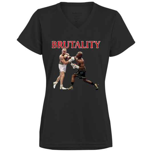 Artichoke Fight Gear Custom Design #5. Brutality! Ladies’ Moisture-Wicking V-Neck Tee