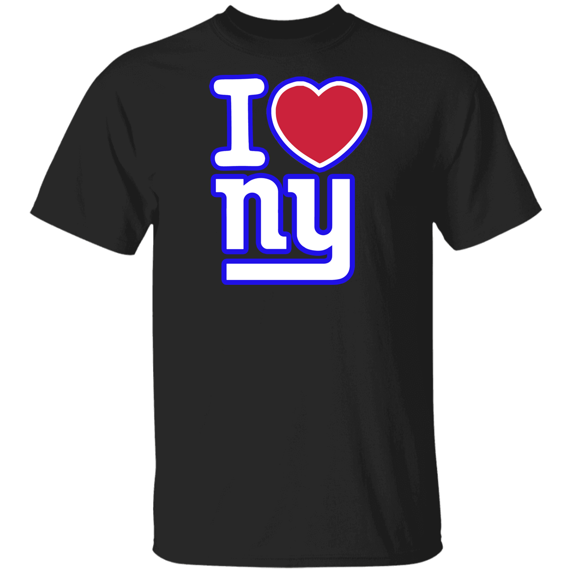 ArtichokeUSA Custom Design. I heart New York Giants. NY Giants Football Fan Art. 5.3 oz. T-Shirt