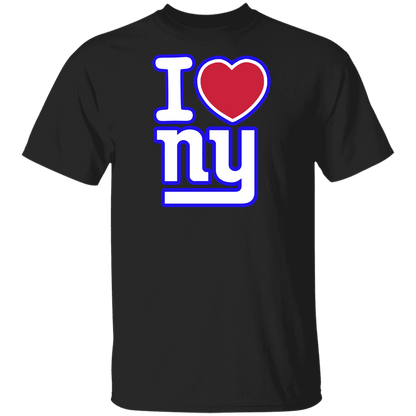 ArtichokeUSA Custom Design. I heart New York Giants. NY Giants Football Fan Art. 5.3 oz. T-Shirt