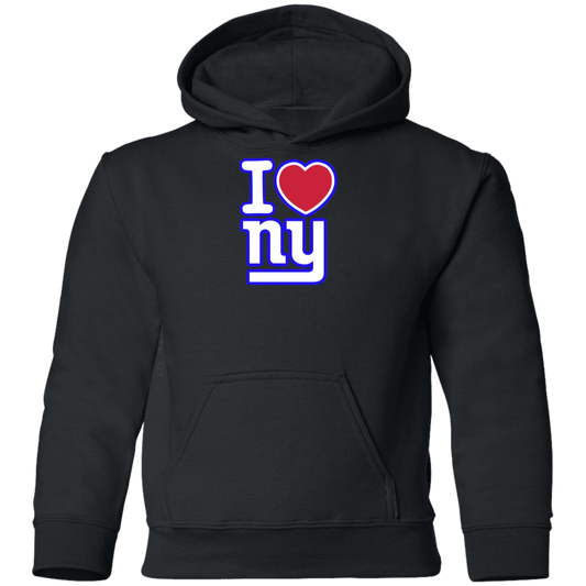ArtichokeUSA Custom Design. I heart New York Giants. NY Giants Football Fan Art. Youth Pullover Hoodie