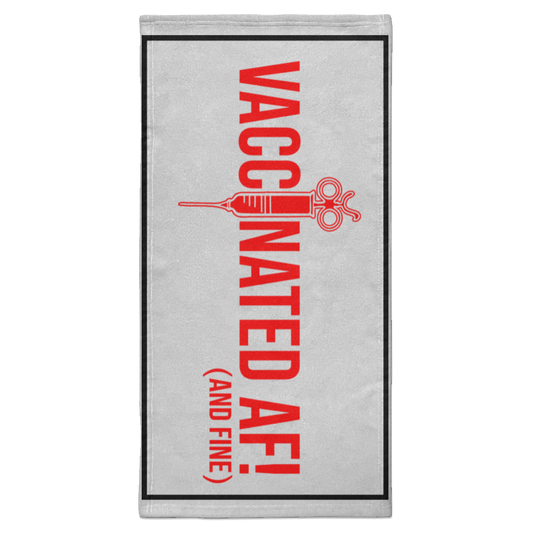 ArtichokeUSA Custom Design. Vaccinated AF (and fine). Towel - 15x30
