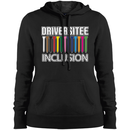 ZZZ#06 OPG Custom Design. DRIVER-SITEE & INCLUSION. Ladies' Pullover Hooded Sweatshirt