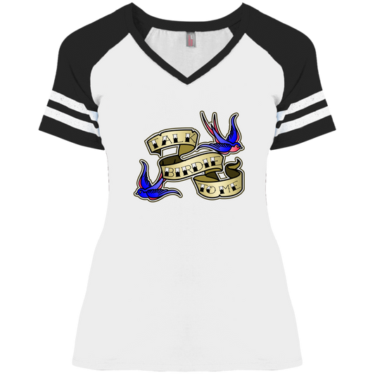 OPG Custom Design #25. Talk Birdie to Me. Ladies' Game V-Neck T-Shirt