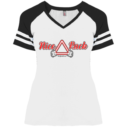 The GHOATS Custom Design. #20 Nice Rack. Ladies' Game V-Neck T-Shirt