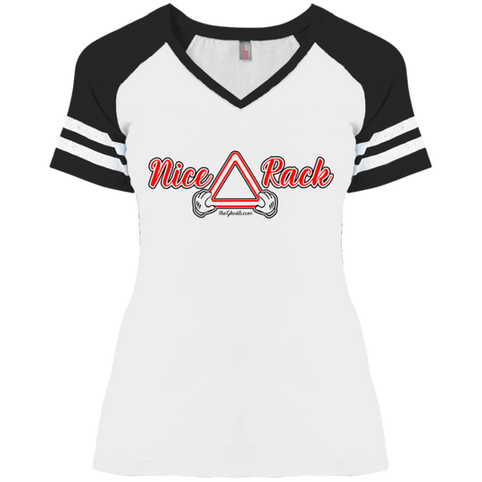 The GHOATS Custom Design. #20 Nice Rack. Ladies' Game V-Neck T-Shirt