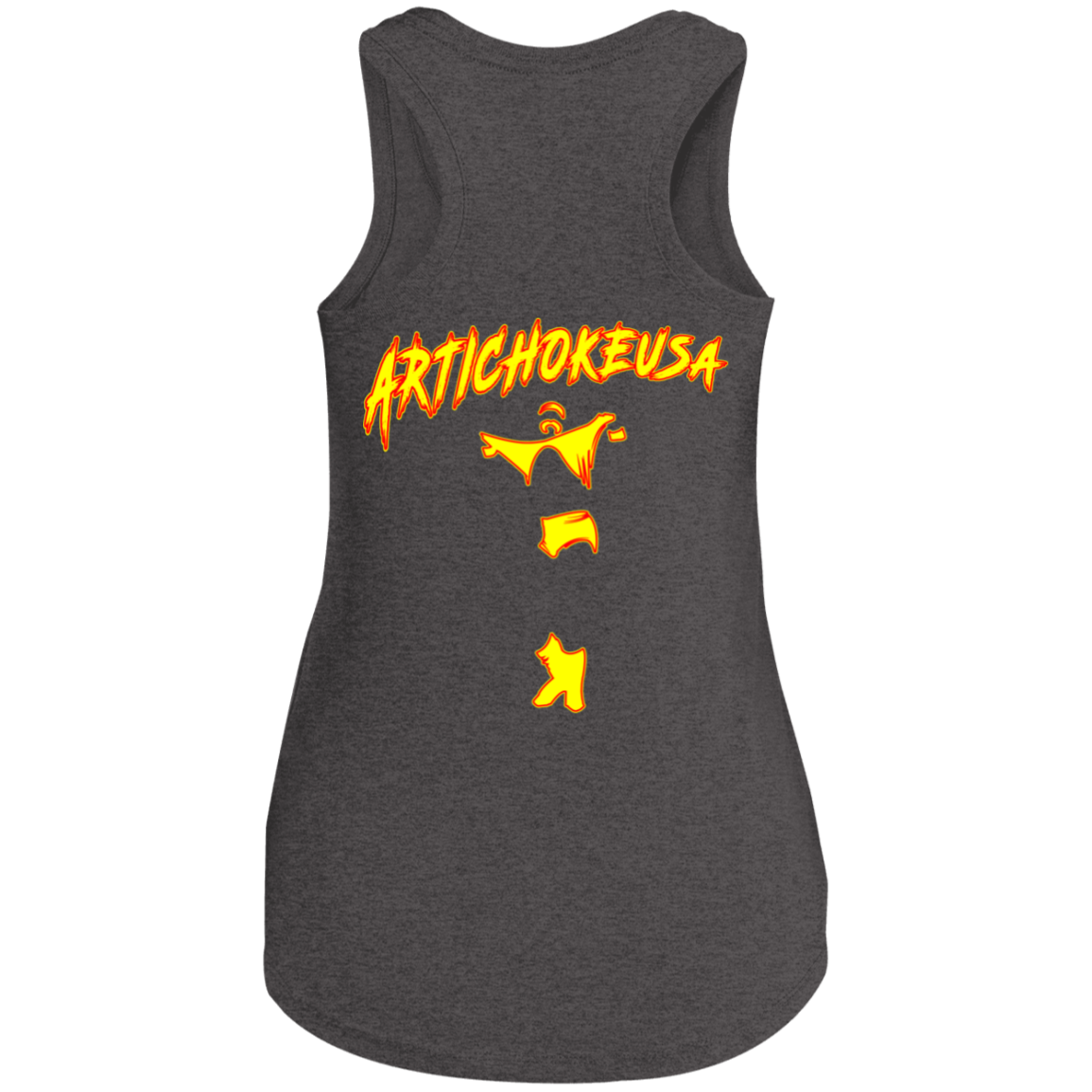 ArtichokeUSA Character and Font Design. Let’s Create Your Own Design Today. Fan Art. The Hulkster. Ladies' Tri Racerback Tank