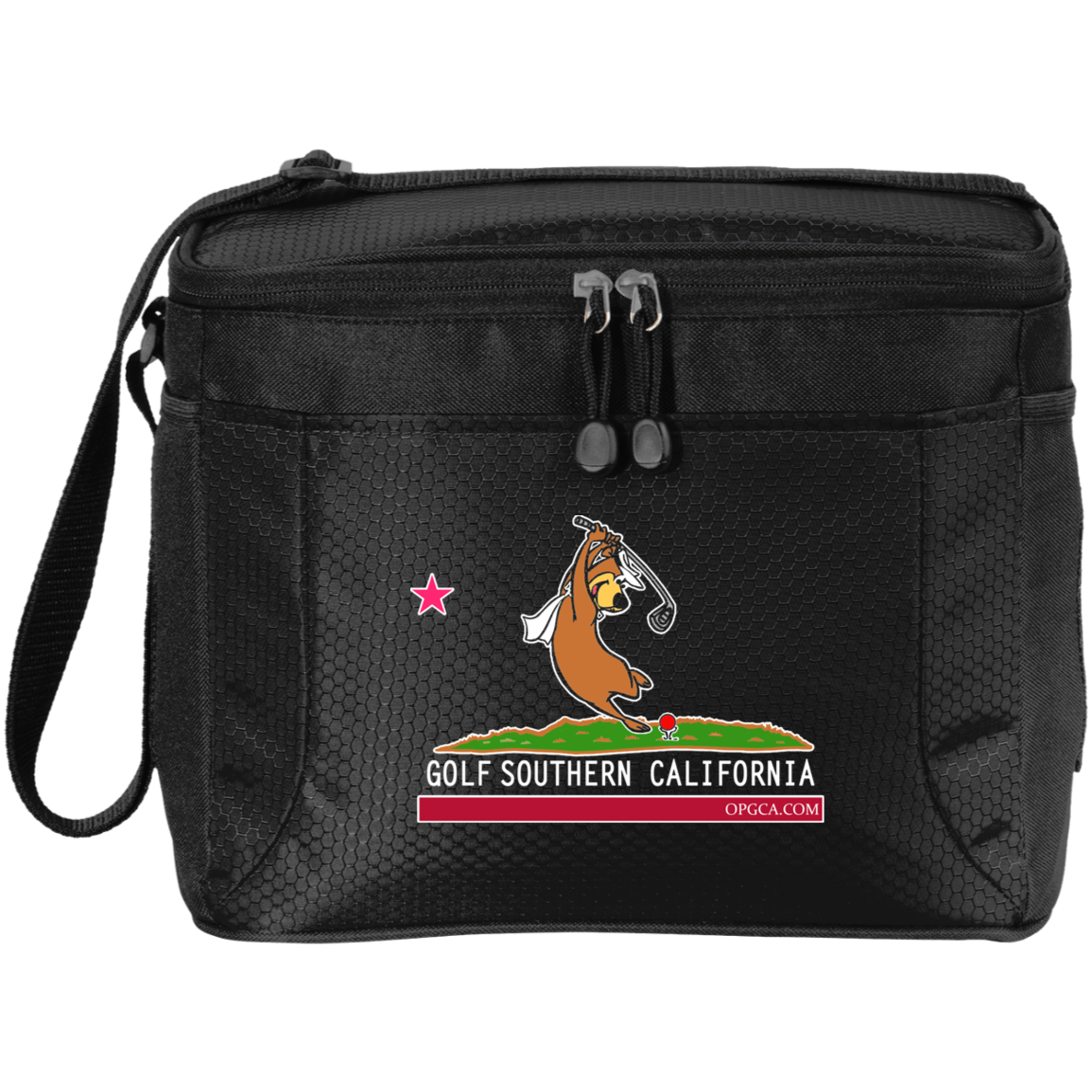 Custom Design #15. Golf Southern California with Yogi Fan Art. 12-Pack Cooler