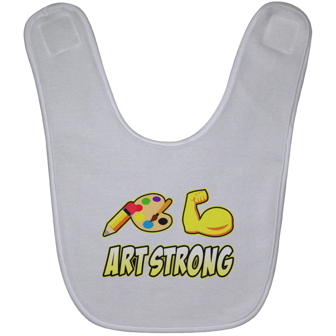 ArtichokeUSA Custom Design. Art Strong. Baby Bib