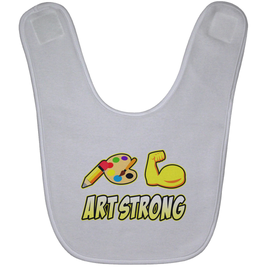 ArtichokeUSA Custom Design. Art Strong. Baby Bib