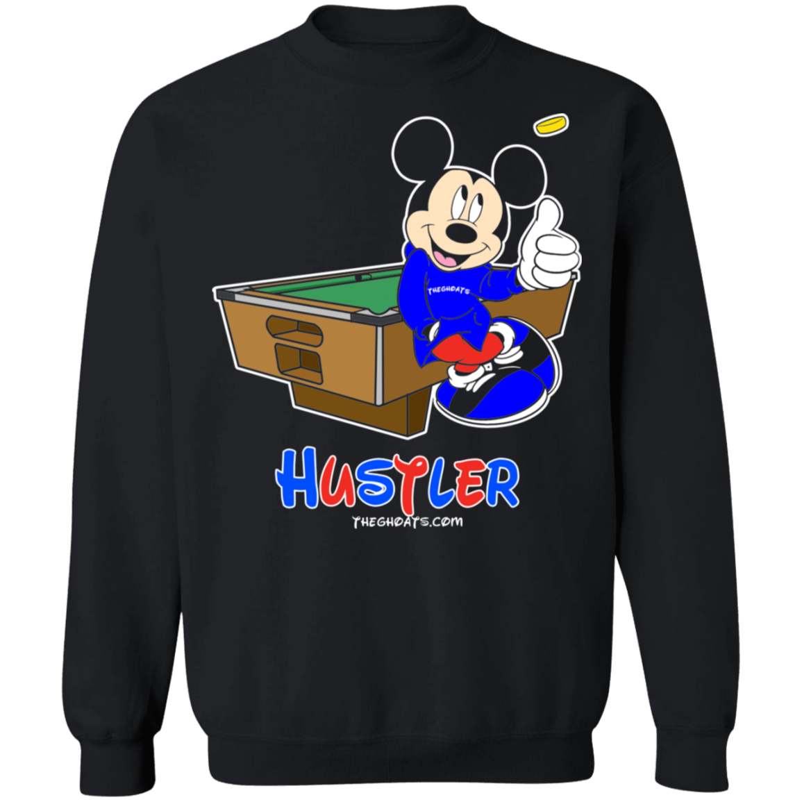 The GHOATS Custom Design. #18 Hustler Fan Art. Crewneck Pullover Sweatshirt