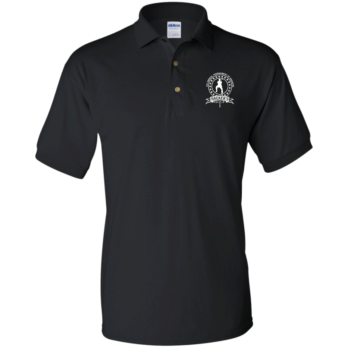 OPG Custom Design #20. 1st Annual Hackers Golf Tournament. Jersey Polo Shirt