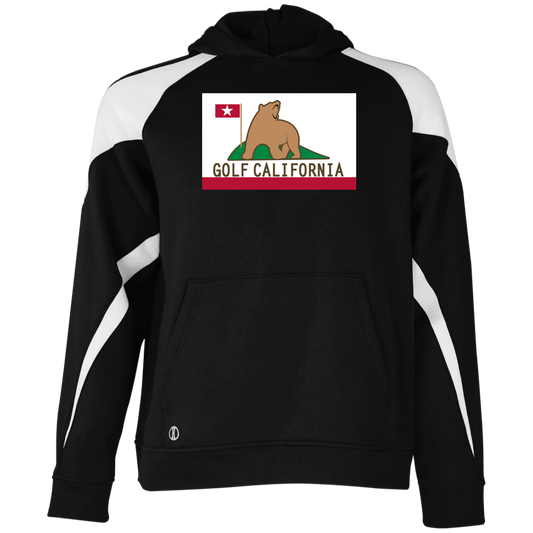OPG Custom Design #14. Golf California. Youth Athletic Colorblock Fleece Hoodie