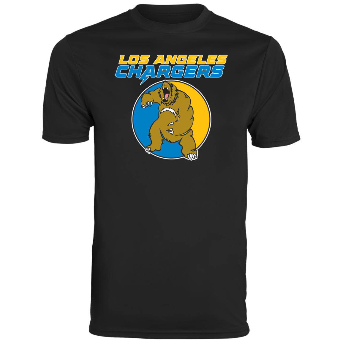 ArtichokeUSA Custom Design. Los Angeles Chargers Fan Art. Men's Moisture-Wicking Tee