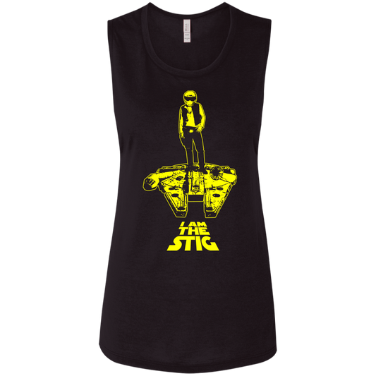 ArtichokeUSA Custom Design. I am the Stig. Han Solo / The Stig Fan Art. Ladies' Flowy Muscle Tank