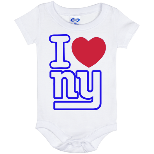 ArtichokeUSA Custom Design. I heart New York Giants. NY Giants Football Fan Art. Baby Onesie 6 Month